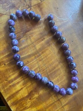 Natural Purple Jasper Bead Strand • Boho Artisan Jewelry Making